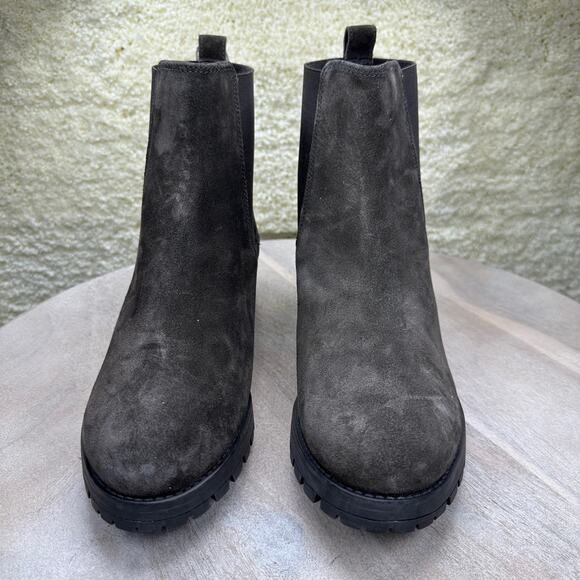 Joie Womens Size 9 Chelsea Army Boots Green Pull On Suede Lug Ankle Boots New - Picture 13 of 13